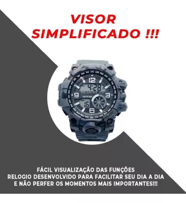 5 RelÃ³gio Masculino Sport-shock Prova DÂ´Ã¡gua Revenda Atacado