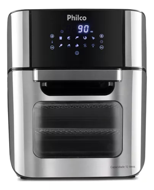 Fritadeira Elérica Air Fryer Oven Philco Pfr2200 12 litros 4 Em 1 1800w Cor Preta 110V